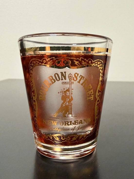 Other - Bourbon Street New Orleans Gold Trim Shot Glass